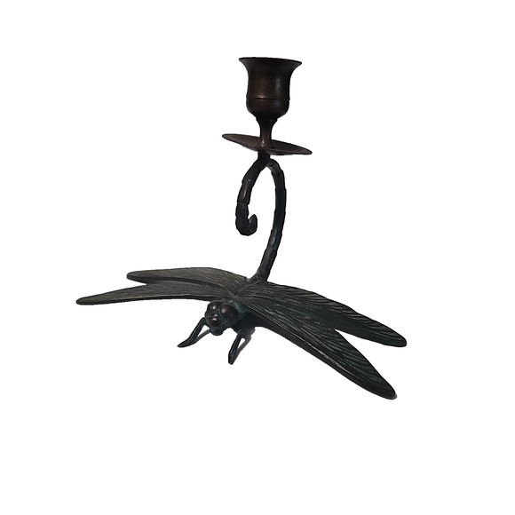 SPI San Pacific Korea Dragonfly Candlestick 8W X 6H X 5L - Picture 1 of 6